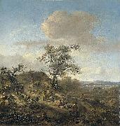 Landscape with a hunter and other figures.